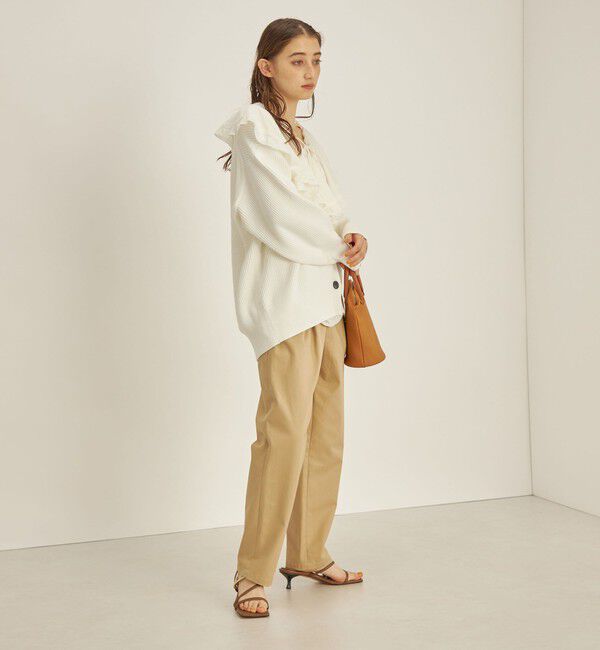 SHIPS for women「〈手洗い可能〉綿 ギャバ マーベルト タック パンツ◇」|その他|