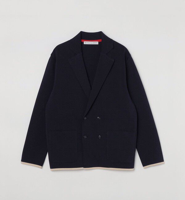 SHIPS「BATEAUX DE SHIPS: ミラノリブ ダブルブレスト ジャケット」|テーラードジャケット|ネイビー