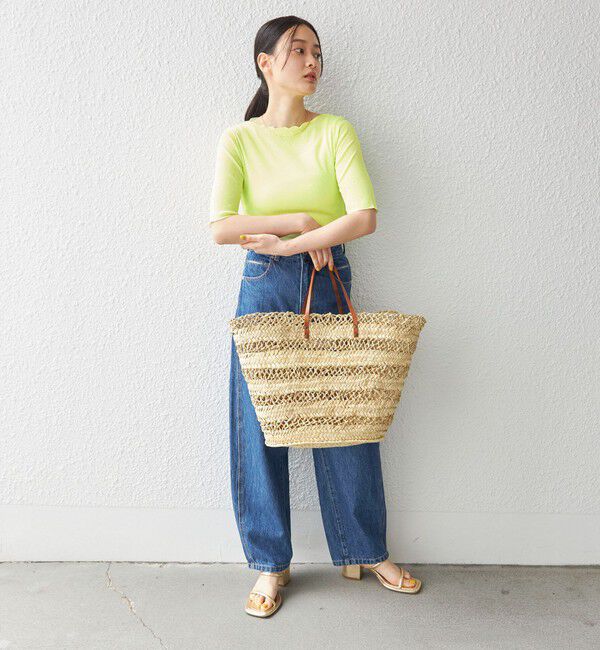 SHIPS for women「〈手洗い可能〉ドライテレコ ボートネック 5分袖 カットソー」|Tシャツ・カットソー|