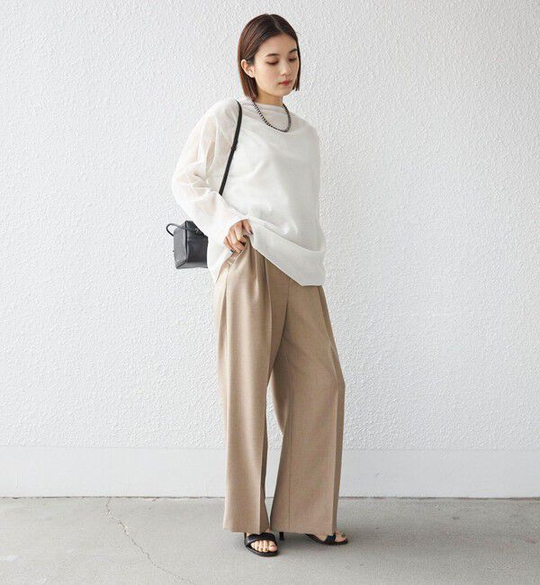 SHIPS for women「〈手洗い可能〉シアー レイヤード リバーシブル プルオーバー◇」|ニット・セーター|