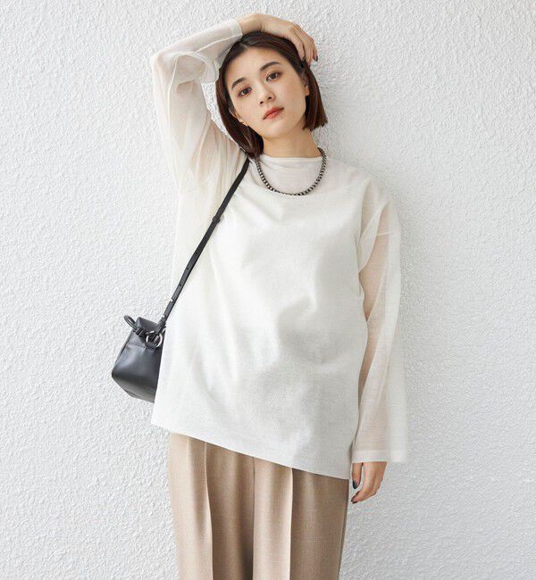 SHIPS for women「〈手洗い可能〉シアー レイヤード リバーシブル プルオーバー◇」|ニット・セーター|