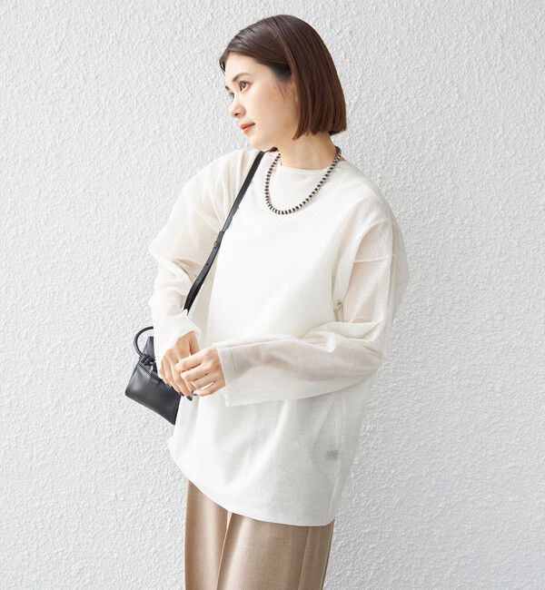 SHIPS for women「〈手洗い可能〉シアー レイヤード リバーシブル プルオーバー◇」|ニット・セーター|