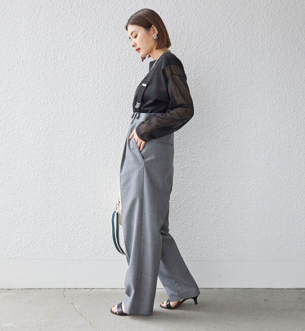 SHIPS for women「〈手洗い可能〉シアー レイヤード リバーシブル プルオーバー◇」|ニット・セーター|