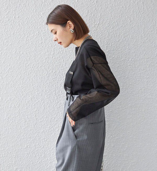 SHIPS for women「〈手洗い可能〉シアー レイヤード リバーシブル プルオーバー◇」|ニット・セーター|