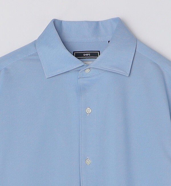 SHIPS「SHIPS: ALBINI ジャージー 無地 ワンピースカラー シャツ」|シャツ・ブラウス|