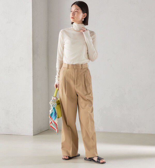 SHIPS for women「〈手洗い可能〉ドライタッチ リブ タートル 2」|Tシャツ・カットソー|