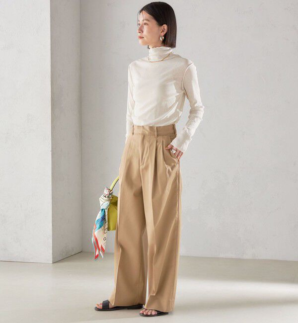 SHIPS for women「〈手洗い可能〉ドライタッチ リブ タートル 2」|Tシャツ・カットソー|