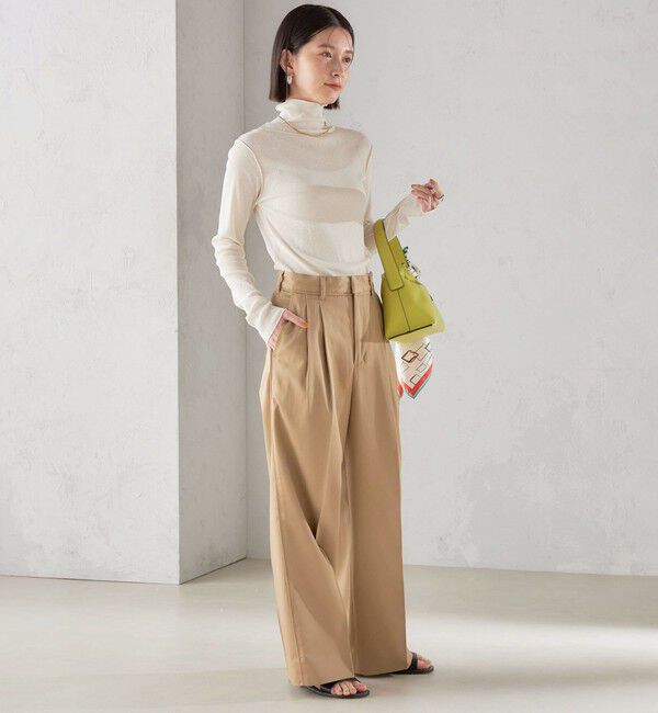 SHIPS for women「〈手洗い可能〉ドライタッチ リブ タートル 2」|Tシャツ・カットソー|