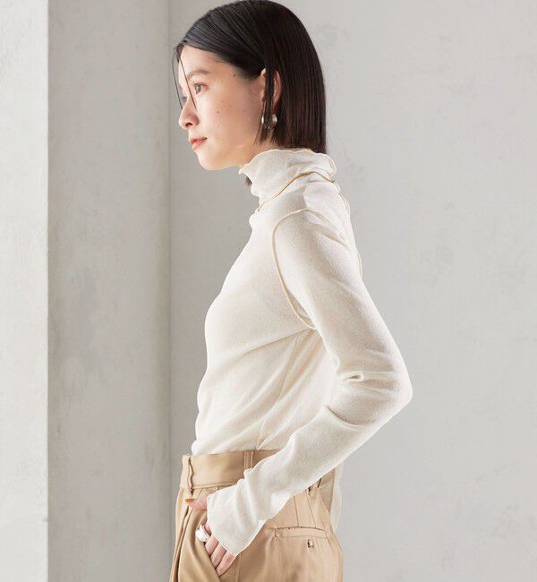 SHIPS for women「〈手洗い可能〉ドライタッチ リブ タートル 2」|Tシャツ・カットソー|