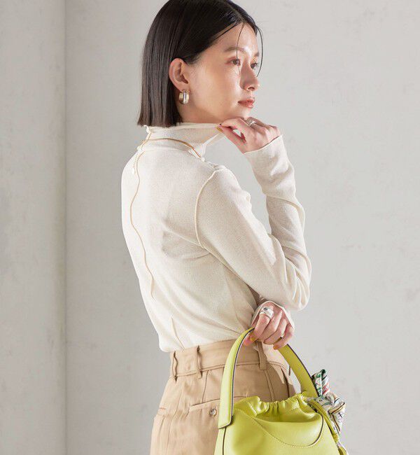 SHIPS for women「〈手洗い可能〉ドライタッチ リブ タートル 2」|Tシャツ・カットソー|