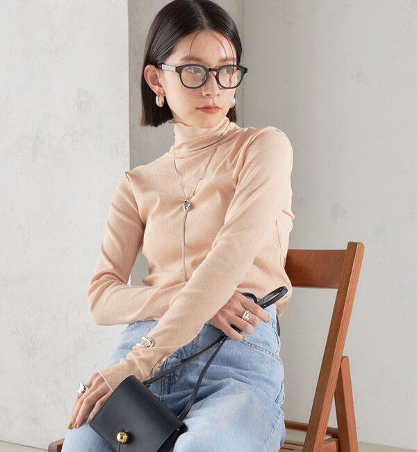 SHIPS for women「〈手洗い可能〉ドライタッチ リブ タートル 2」|Tシャツ・カットソー|