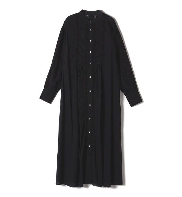 SHIPS Colors 「SHIPS Colors:〈手洗い可能〉コットン レース ジョイント シャツワンピース◇」|ワンピース|ブラック