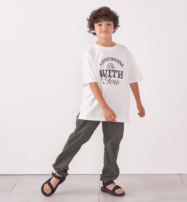 SHIPS any「SHIPS any: プリント &times; 刺繍 ロゴ Tシャツ<KIDS>」|Tシャツ・カットソー|