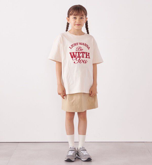 SHIPS any「SHIPS any: プリント &times; 刺繍 ロゴ Tシャツ<KIDS>」|Tシャツ・カットソー|