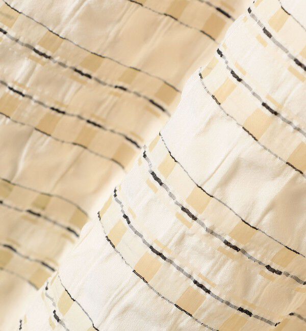 SHIPS any「SHIPS any:〈洗濯機可能〉シアー チェック ギャザー スカート」|スカート|