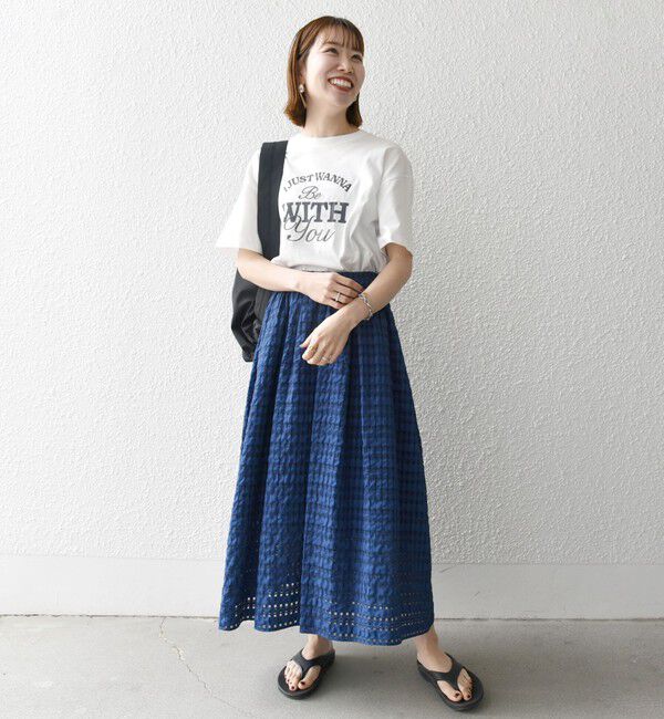 SHIPS any「SHIPS any:〈洗濯機可能〉シアー チェック ギャザー スカート」|スカート|