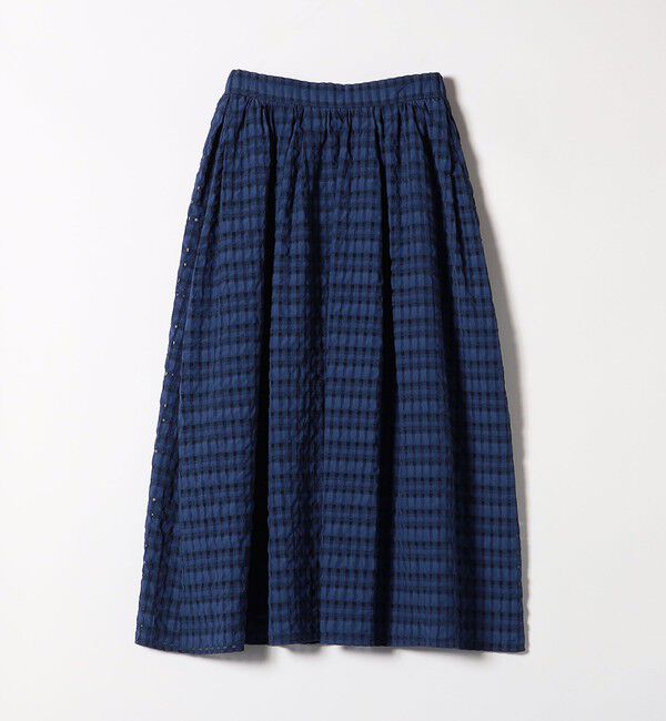 SHIPS any「SHIPS any:〈洗濯機可能〉シアー チェック ギャザー スカート」|スカート|