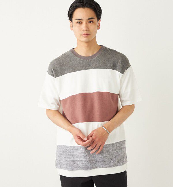 SHIPS Colors 「SHIPS Colors:〈手洗い可能〉切り替え ボーダー TEE◇」|Tシャツ・カットソー|