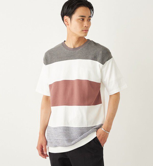 SHIPS Colors 「SHIPS Colors:〈手洗い可能〉切り替え ボーダー TEE◇」|Tシャツ・カットソー|