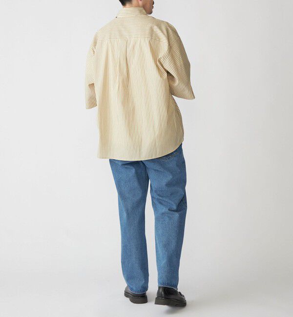 SHIPS「SHIPS: ストライプ ブロード レギュラーカラー ショートスリーブ オーバー シャツ」|シャツ・ブラウス|