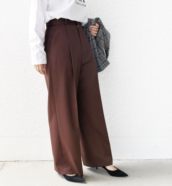 SHIPS for women「ウエスト ベルト デザイン セミワイド パンツ」|その他|