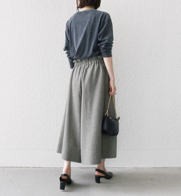 SHIPS any「SHIPS any:〈洗濯機可能〉ウールライク ギャザー キュロット パンツ」|キュロット|