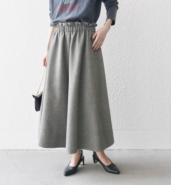 SHIPS any「SHIPS any:〈洗濯機可能〉ウールライク ギャザー キュロット パンツ」|キュロット|