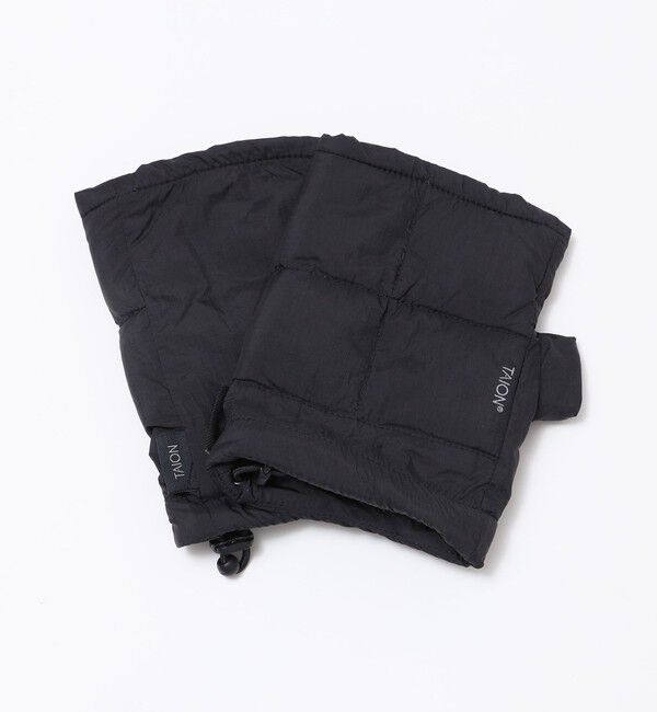 SHIPS「SHIPS: TAION ダウン オープン グローブ」|手袋|ブラック