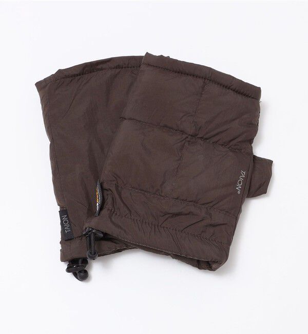 SHIPS「SHIPS: TAION ダウン オープン グローブ」|手袋|ブラウン