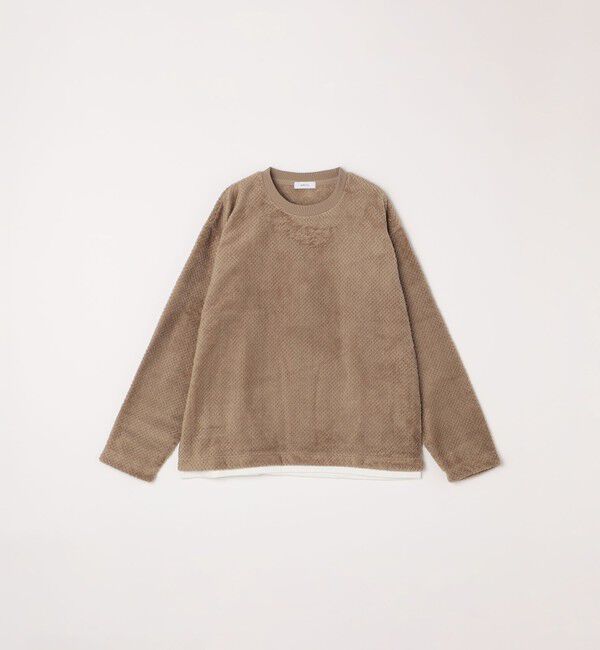 SHIPS any「【WEB限定】SHIPS any: パイナップル フリース フェイクレイヤード プルオーバー◇」|プルオーバー|