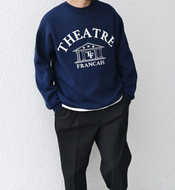 SHIPS any「SHIPS any:〈手洗い可能〉クラブロゴ ジャカード ニット◇」|ニット・セーター|