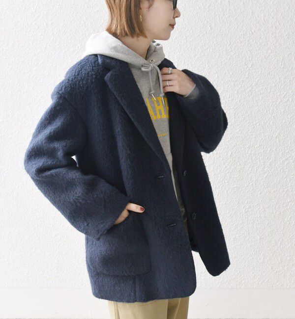 SHIPS any「SHIPS any: ウール ミックス シャギー シングル コート」|その他|