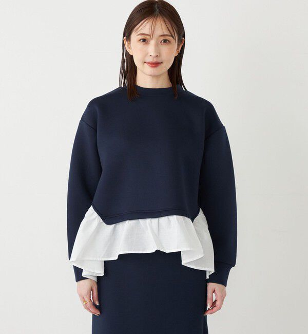 SHIPS Colors 「SHIPS Colors:〈洗濯機可能〉ダンボール フハクドッキング トップス」|Tシャツ・カットソー|