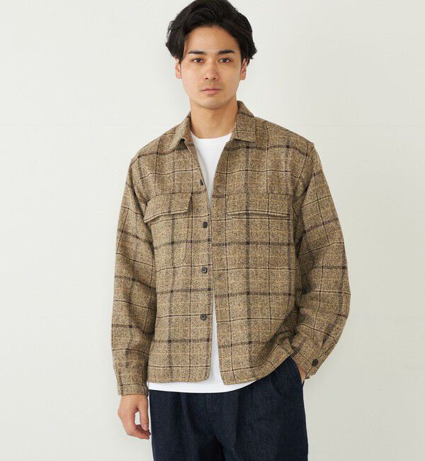 SHIPS Colors 「SHIPS Colors:〈洗濯機可能〉チェック柄 CPO シャツ ジャケット」|シャツ・ブラウス|