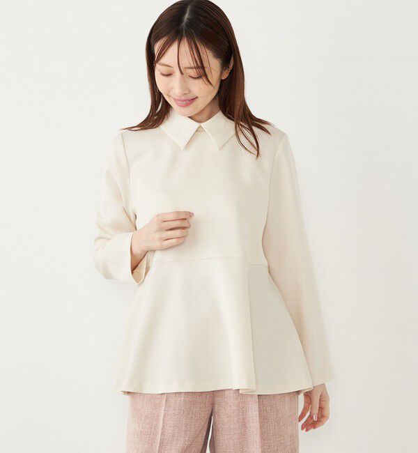 SHIPS Colors 「SHIPS Colors:〈手洗い可能〉デタッチャブルカラー2WAY ブラウス◇」|シャツ・ブラウス|