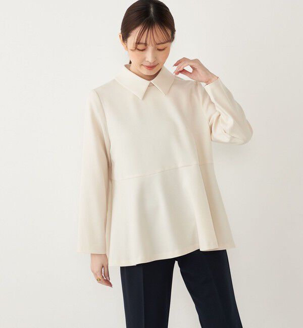 SHIPS Colors 「SHIPS Colors:〈手洗い可能〉デタッチャブルカラー2WAY ブラウス◇」|シャツ・ブラウス|