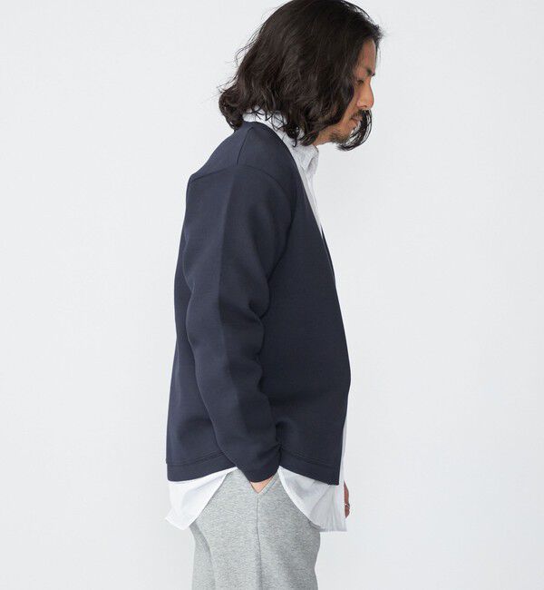 SHIPS「【WEB限定】SHIPS: ガスコットン ダブルニット 1ボタン カーディガン (セットアップ対応)」|カーディガン|