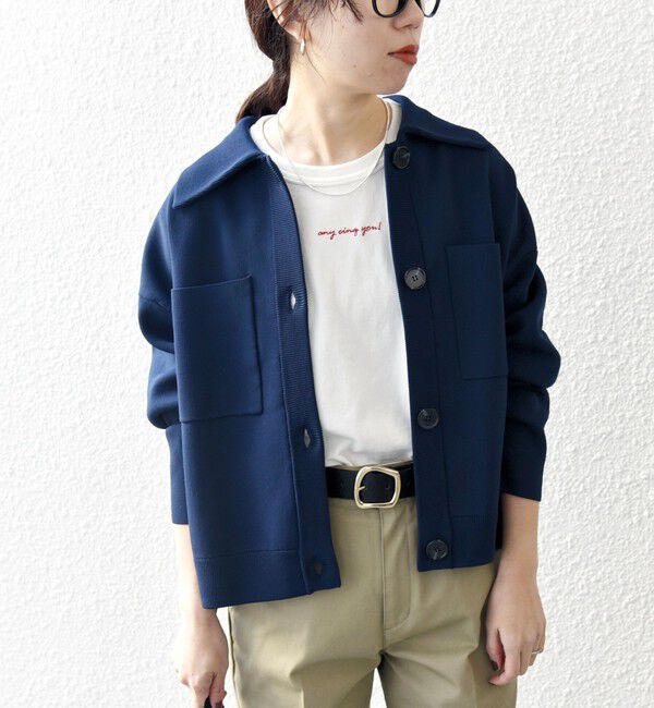 SHIPS any「SHIPS any:〈手洗い可能〉コンパクト ニット ジャケット カーディガン」|カーディガン|