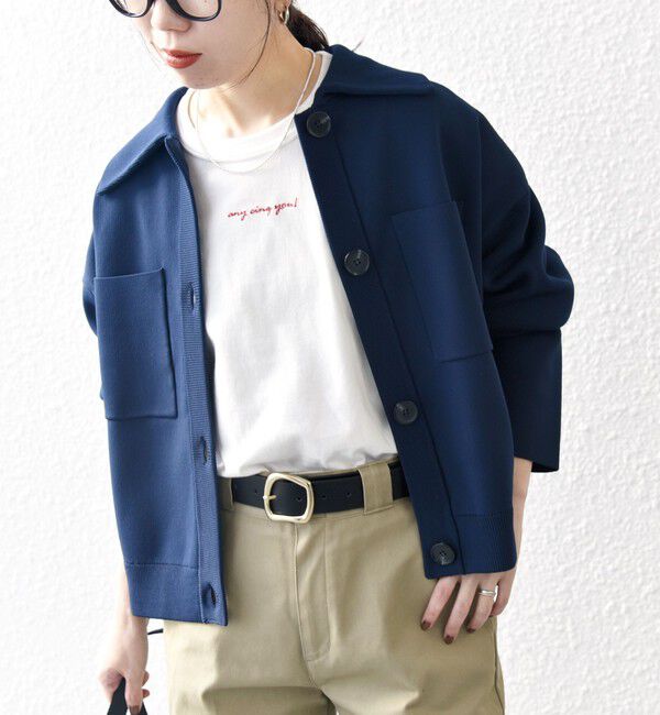 SHIPS any「SHIPS any:〈手洗い可能〉コンパクト ニット ジャケット カーディガン」|カーディガン|