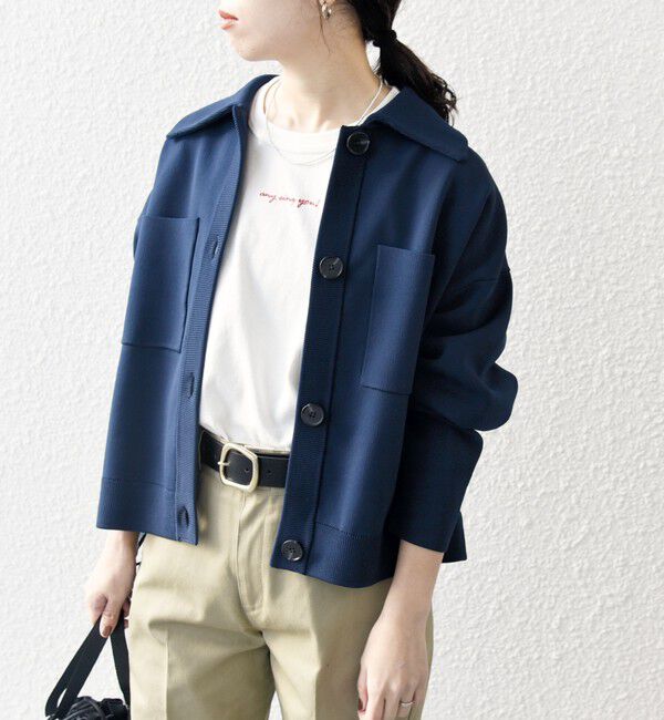 SHIPS any「SHIPS any:〈手洗い可能〉コンパクト ニット ジャケット カーディガン」|カーディガン|