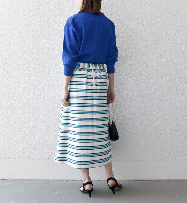 SHIPS any「SHIPS any:キャンバス ボーダー Aライン スカート」|スカート|