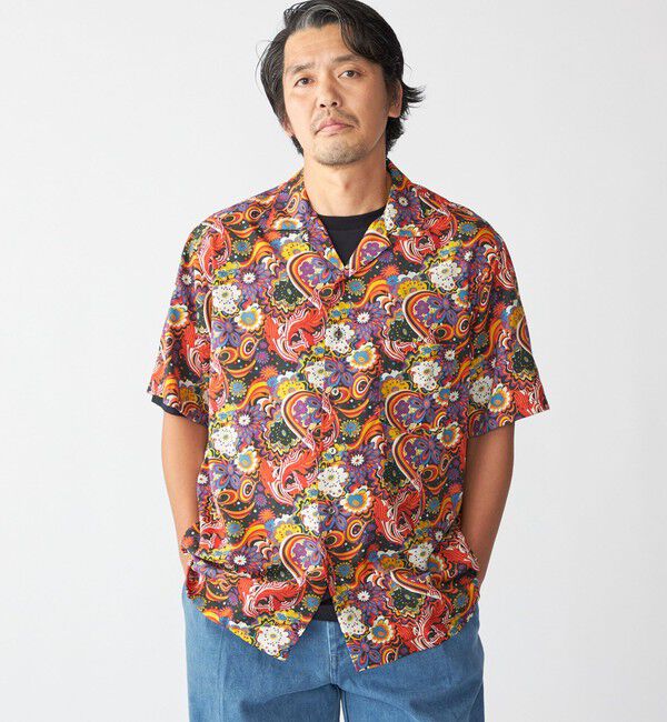 SHIPS「Southwick Gate Label: COLONIAL PRINT ショートスリーブ シャツ」|シャツ・ブラウス|その他