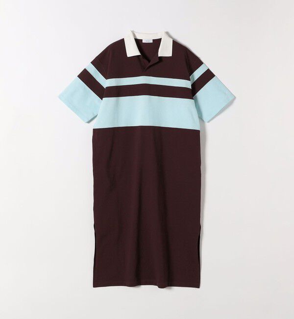 SHIPS any「SHIPS any:〈洗濯機可能〉カノコ ワイドボーダー ポロシャツ ワンピース」|ワンピース|