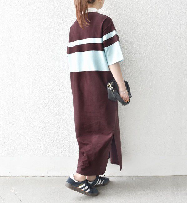 SHIPS any「SHIPS any:〈洗濯機可能〉カノコ ワイドボーダー ポロシャツ ワンピース」|ワンピース|