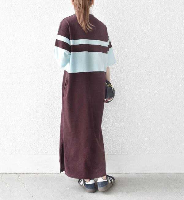 SHIPS any「SHIPS any:〈洗濯機可能〉カノコ ワイドボーダー ポロシャツ ワンピース」|ワンピース|