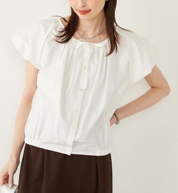 SHIPS Colors 「SHIPS Colors:〈洗濯機可能〉バルーンスリーブ ブラウス」|シャツ・ブラウス|ホワイト