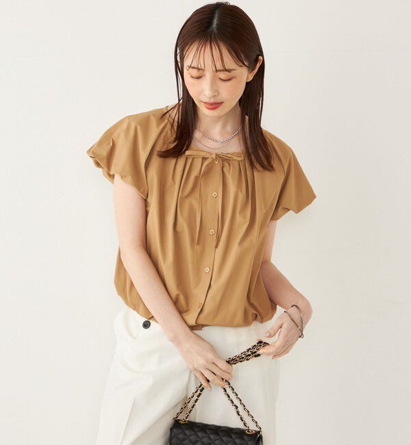 SHIPS Colors 「SHIPS Colors:〈洗濯機可能〉バルーンスリーブ ブラウス」|シャツ・ブラウス|