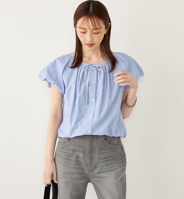 SHIPS Colors 「SHIPS Colors:〈洗濯機可能〉バルーンスリーブ ブラウス」|シャツ・ブラウス|