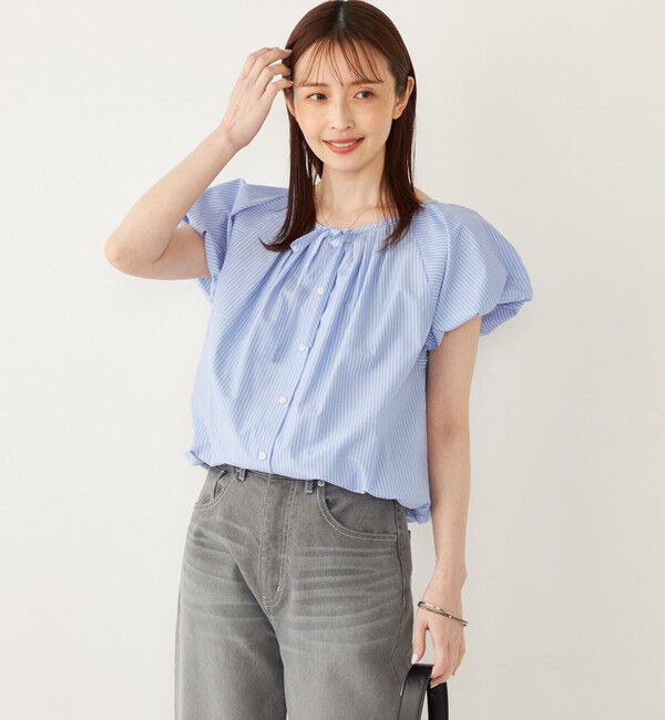 SHIPS Colors 「SHIPS Colors:〈洗濯機可能〉バルーンスリーブ ブラウス」|シャツ・ブラウス|