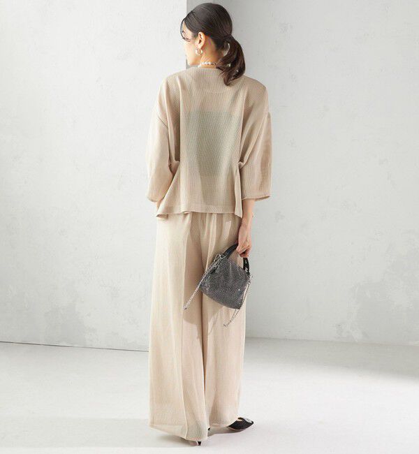 SHIPS for women「troisiemeCHACO:〈洗濯機可能〉メッシュ 半袖 ジャケット」|テーラードジャケット|